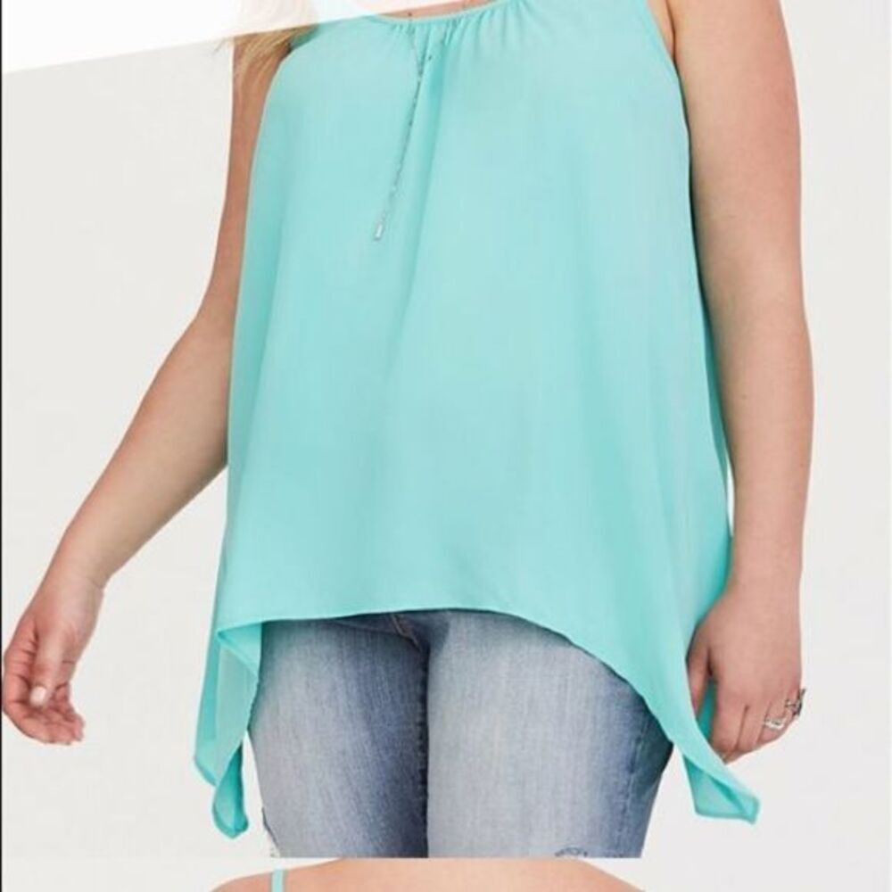 Torrid Turquoise Cross Back Tank Top